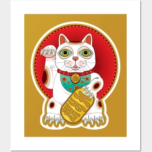 Maneki-Neko Lucky Cat Posters and Art